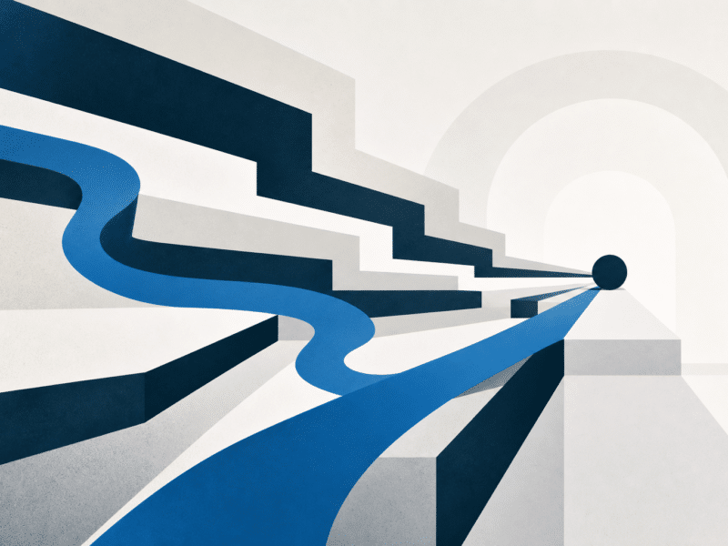 Illustration : parcours de conversion B2B — article Verdoreille