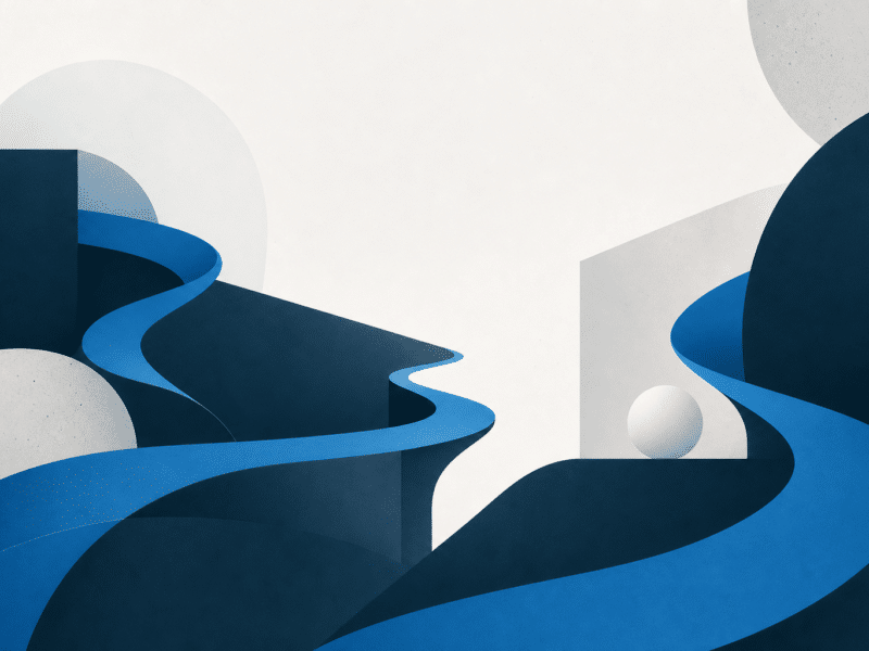 Illustration : deux chemins en convergence — article Verdoreille