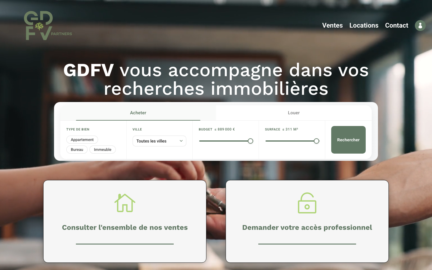 Un site pensé pour l'investisseur, pas le badaud